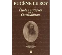 Etudes critiques sur le christianisme
