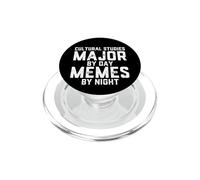 Études culturelles Major by Day Memes Night Semiotics Hegemony PopSockets PopGrip pour MagSafe