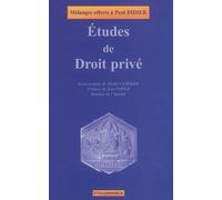 Etudes de droit prive - Paul Didier - Economica - broché - Etude