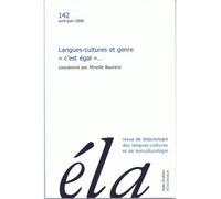 Études de linguistique appliquée - N°2/2006 Langues-cultures et genre " c'est égal "... - Robert Galisson - Klincksieck - broché - Revue