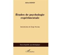 Etudes de psychologie expérimentale - Alfred Binet - L'harmattan - broché - Essai