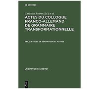 Etudes De Sémantique Et Autres