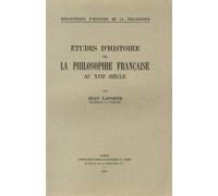 Etudes D'histoire De La Philosophie Française Au Xviie Siècle