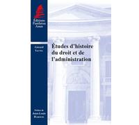 Études d'histoire du droit et de l'administration - Gérard Sautel - Panthéon-Assas - broché - Etude