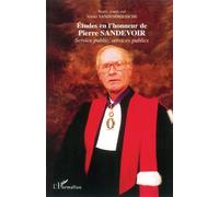 Etudes en l'honneur de pierre sandevoir - Xavier Vandendriessche - L'harmattan - broché - Etude