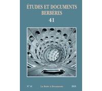 Etudes Et Documents Berbères 41 (41)