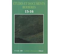 Études et documents berbères n° 15-16 Numéros 15-16 - Collectif - Boite A Documents - broché - Revue