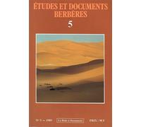 Études et documents berbères n°5 - 1989 - Collectif - Boite A Documents - broché - Revue