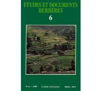 Études et documents berbères n°6 - 1989 - Collectif - Boite A Documents - broché - Revue
