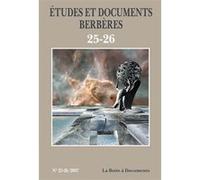 Études et documents berbères n°s 25-26 - 2007 Collectif (Auteur)