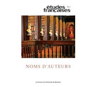 Études françaises, v. 56, no 3 Noms d'auteurs - Collectif - Presses Universite De Montreal - broché - Revue