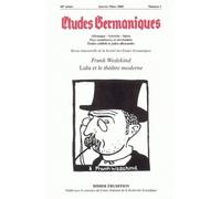 Etudes Germaniques, N°1, 2005