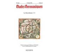 Études germaniques - N°2/2018 Le Boréalisme 2 : 0 - Raphaëlle Jamet - Klincksieck - broché - Revue