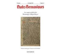 Etudes Germaniques - N 2/2019 - Les Sagas Medievales - Hommage A Regis Boyer
