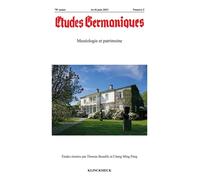 Etudes Germaniques - N 2-2023 - Museologie Et Patrimoine