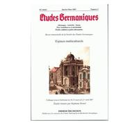 Etudes Germaniques N° 245, 1/2007 - Espaces Multiculturels