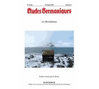 Etudes Germaniques N° 282, 2/2016 - Le Boréalisme