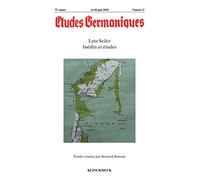 Etudes Germaniques - N2/2020: Lutz Seiler. Inedits Et Etudes
