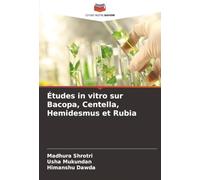 Études in vitro sur Bacopa, Centella, Hemidesmus et Rubia