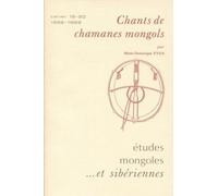 Études Mongoles et Siberiennes, N 19-20, 1988-1989. Chants de Chamane S Mongols