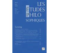 Études philosophiques 2003, n° 2 Lessing - Collectif - Puf - broché - Revue
