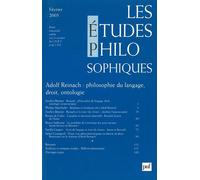 Etudes philosophiques 2005 N° 1
