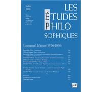 Études philosophiques 2006, n° 3 Emmanuel Lévinas (1996-2006) - Collectif - Puf - broché - Revue