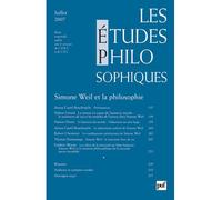 Études philosophiques 2007, n° 3 Simone Weil - Collectif - Puf - broché - Revue