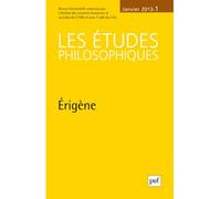 Études philosophiques 2013, n° 1 Janvier 2013 - Collectif - Puf - broché - Revue