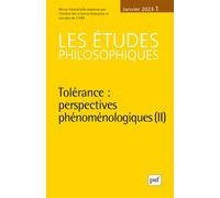 Etudes philosophiques 2023, n.1 Collectif (Auteur)