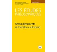 Etudes philosophiques 2026, N.2 - Collectif - Puf - broché - Revue