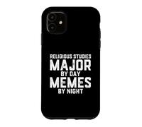 Études religieuses Major by Day Memes Night Religion Sudent Coque pour iPhone 11