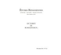 Études renaniennes Lectures de Rosmapamon 2022 - Maurice Gasnier - Classiques Garnier - broché - Revue