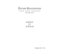 Études renaniennes Science et sciences 2023 - Maurice Gasnier - Classiques Garnier - broché - Revue