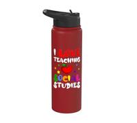 Études sociales pour enseignant, professeur, éducateur, travailleur Stainless Steel Insulated Water Bottle