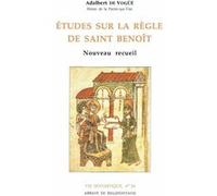 Etudes sur la regle de saint benoit -nouveau recueil- Adalbert de Vogüé (Auteur)