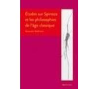 Etudes Sur Spinoza Et Les Philosophes De L'âge Classique
