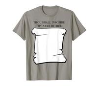 Étudiant drôle dernier Jour d'école Signature Signe Ici T-Shirt