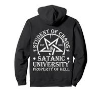 Étudiant du Chaos Satanic University Hell Baphomet Pentagramme Sweat à Capuche