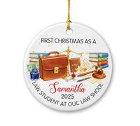 Étudiant en Droit Pendentif De Noël Céramique Décoration De Noël A Suspendre avec Ficelle Ornement Suspendu pour Festival Salon Jardin