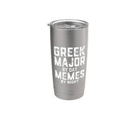 Étudiant en études classiques de jour Memes Night Gobelet isotherme en acier inoxydable double paroi