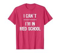 Étudiant en médecine Amusant, Futur médecin, Je ne Peux Pas être à l'école de médecine T-Shirt, Homme, Rouge Chiné, S