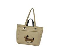 Étudiant Sac d'école Femme Grande Capacité Sac à Bandoulière Dessin Animé Chien Collège Trajet Sacs à Main Mode Grande Capacité Épaule pour Femmes Le Sac à Main de Mode École Trajet, kaki