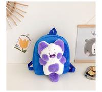Étudiant Sac D'école Nouveau Sac Pour Enfants Dessin Animé Mignon Sac En Peluche Mâle Et Femelle Bébé Maternelle Collation Petit Sac D'école-Bleu