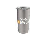Étudier Bitcoin - Citation célèbre de Bitcoin Gobelet isotherme en acier inoxydable double paroi