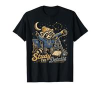 Étudiez Les détails du télescope d'astronomie Raton Laveur T-Shirt