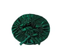 ETUELNOPT Bonnet de nuit en satin de soie, Bonnet De Couchage En Soie Pack 2 Multicolore(Dark green)