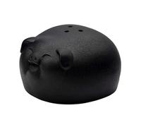 ETUELNOPT Brûleur d'encens en céramique, Brûle-encens en céramique for méditation Yoga, Noir Rouge, 16,5 x 17, 11 cm(Black)