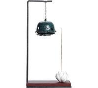 ETUELNOPT Brûleur d'encens en céramique, Brûleur d'encens à Reflux Porte-cône Lotus encens Suspendu fumée 18x8.5x35.2cm