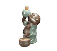 ETUELNOPT Brûleur d'encens en céramique, Porte-encens à Reflux en céramique 13x7,6 cm